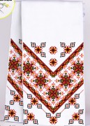 Схема вышивки бисером на габардине Рушник на икону