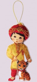 Набор для изготовления куклы из фетра для вышивки бисером Кукла. Индия-М