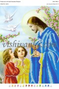 Схема для вышивки бисером на атласе Христос і діти