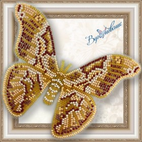 Набір для вишивки бісером на прозорій основі Метелик Айлантовый шовкопряд