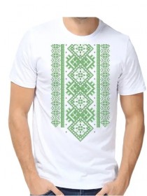 Чоловіча футболка для вишивкі бісером Зелений орнамент Юма ФМ-50 - 374.00грн.
