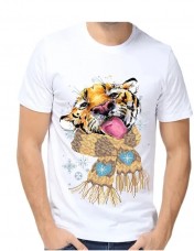 Мужская футболка для вышивка бисером Тигр Юма ФМ-25