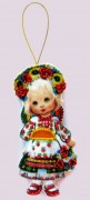 Набор для изготовления куклы из фетра для вышивки бисером Кукла. Украина