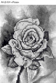 Схема для вышивки бисером на габардине Роза