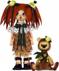 Набір для шиття ляльки, м'якої іграшки Дівчинка з ведмедиком
