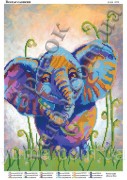 Схема вышивки бисером на габардине Веселый слон