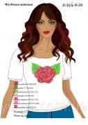 Женская футболка для вышивки бисером Роза