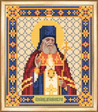 Схемы для вышивания бисером на авторской канве Именная икона святой Лука