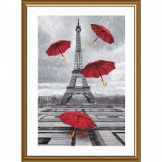 Набор для вышивки нитками на канве с фоновым изображением А в Париже дожди  Новая Слобода (Нова слобода) СР2286