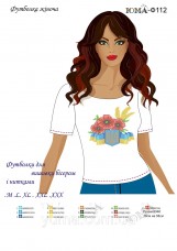 Женская футболка для вышивки бисером Украинская символика Юма Ф112