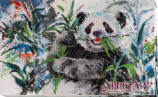 Набор для вышивки бисером на холсте Бамбуковый медведь