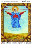 Схема вишивки бісером на габардині Божа Матір Спорительниця Хлібів