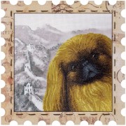 Набор для вышивки нитками Почтовая марка Пекинесс