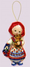 Набор для изготовления куклы из фетра для вышивки бисером Кукла. Россия