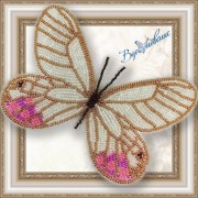 Набор для вышивки бисером на прозрачной основе Бабочка Цитериас пиропина