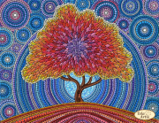 Схема вишивки бісером на атласі Дерево щастя