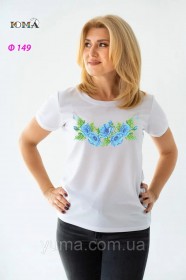 Жіноча футболка для вишивки бісером Квіти Юма Ф149 - 374.00грн.