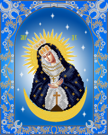 Схема для вишивання бісером на атласі Остробрамська ікона Божої Матері