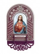 Набір для вишивання ікони з рамкою-киотом Найсвятіше Серде Ісуса