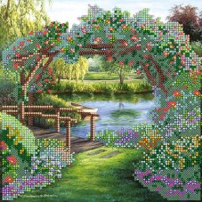 Схема для вишивання бісером на полотні Квіткова арка