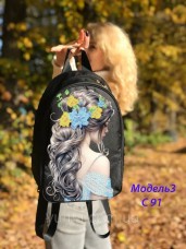 Рюкзак для вышивки бисером Жовто-блакитний венок Юма Модель 3 №91