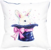 Набор подушки для вышивки крестом Кролик в шляпе