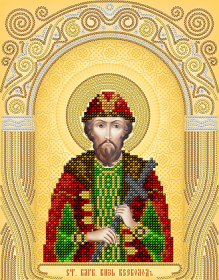 Схема вышивки бисером на атласе Св. благоверный князь Всеволод