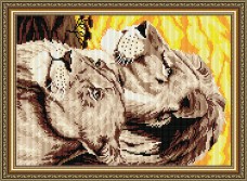 Набор для выкладки алмазной мозаикой Львы Art Solo АТ3012