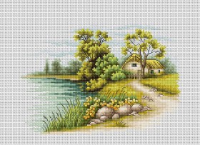 Набор для вышивки крестом Пейзаж с озером