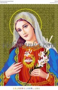 Схема для вышивки бисером на атласе Святе Серце Марії 