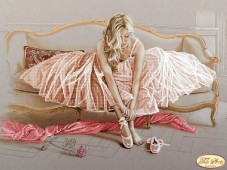 Малюнок на тканині для вишивання бісером Балерина