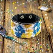 Набір для вишивання бісером на штучній шкірі Волшебная страна Браслет (4х22см) FLBB-101