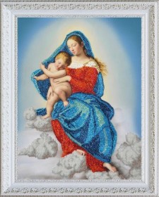 Набор для вышивки бисером Дева Мария с младенцем Картины бисером Р-347 - 468.00грн.