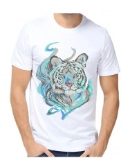 Чоловіча футболка для вишивкі бісером Тигр