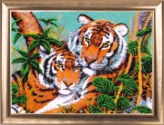 Набор для вышивки бисером Тигры в джунглях