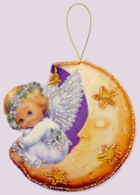 Набор для изготовления игрушки из фетра для вышивки бисером Ангел на луне Баттерфляй (Butterfly) F137 - 57.00грн.