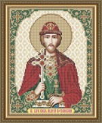 Схема вишивки бісером на габардині Св. Благовірний Князь Андрій Боголюбський