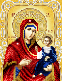 Схема вишивки бісером на атласі Іверська ікона Божої Матері А-строчка АС5-132 - 41.00грн.