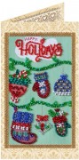 Набор - открытка для вышивки бисером Happy Holidays