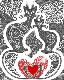 Схема вишивки бісером на атласі Візерунки любові