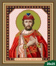 Малюнок на тканині для вишивання бісером Святий Владислав