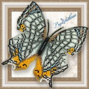 Набор для вышивки бисером на прозрачной основе Бабочка Цирестис Нивея
