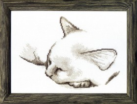 Набор для вышивки крестом Спящий котик