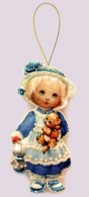 Набор для изготовления куклы из фетра для вышивки бисером Кукла. Англия