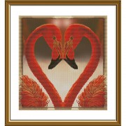 Набор для вышивки крестом на канве с фоновым рисунком Дела сердечные 