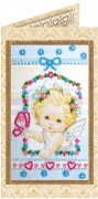 Набор - открытка для вышивки бисером Ангелочек
