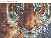 Схема для вишивання бісером на габардині Блакитноокий тигр