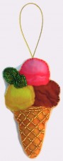 Набор для изготовления игрушки из фетра для вышивки бисером Мороженое  Баттерфляй (Butterfly) F033