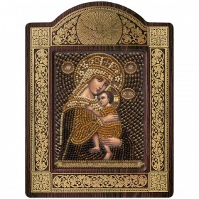 Набір для вишивки бісером в рамці - кіоте образ Святої Богородиці Відчайний єдина надія