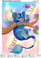 Схема вышивки бисером на атласе Необычный котенок Юма ЮМА-4211